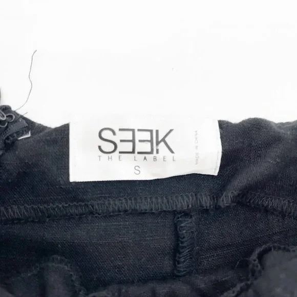 LF Seek Women's Black Lace Up High Waist Mini Shorts Size S - Picture 3 of 4